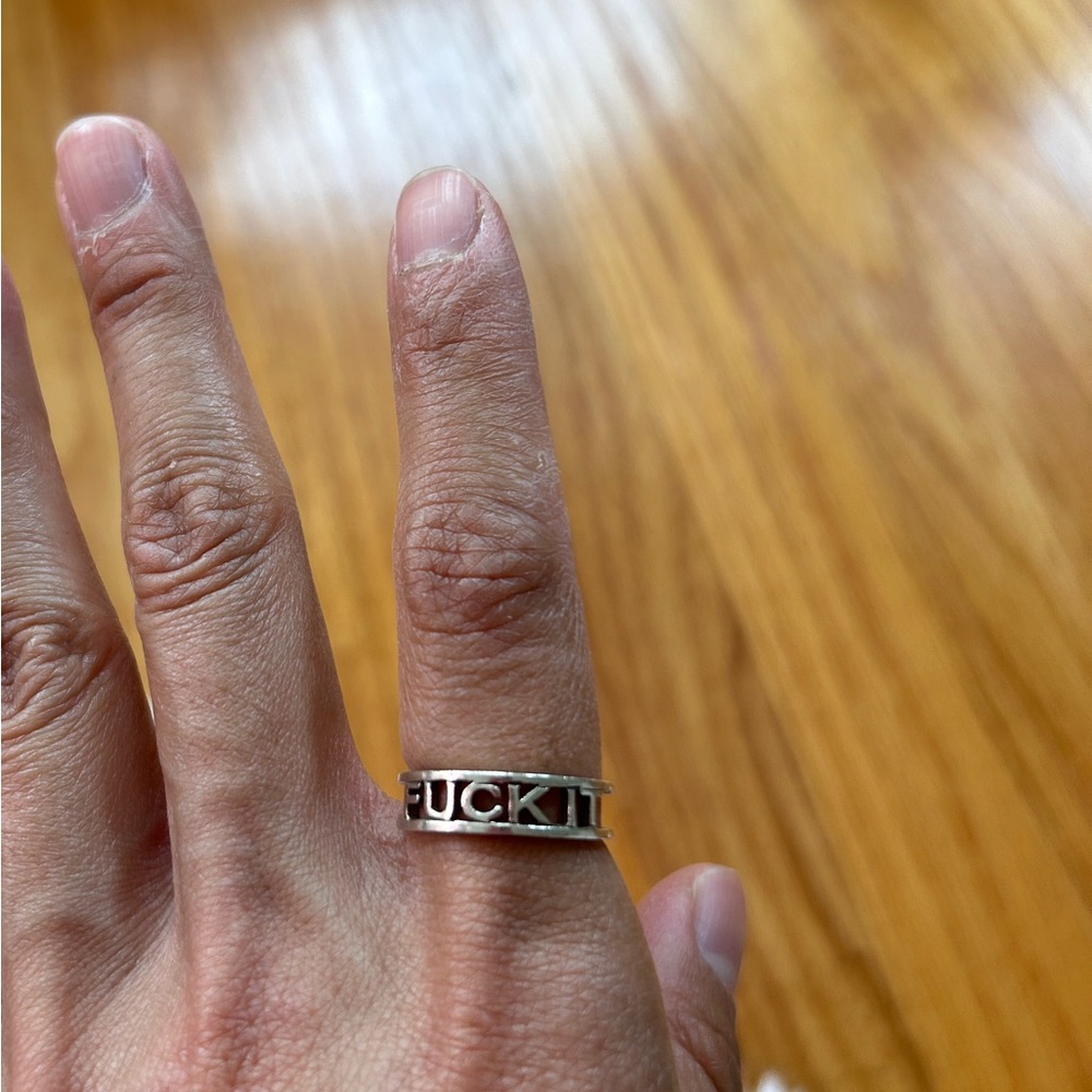 Custom “F*CK IT” Sterling Silver Ring (retail $40)